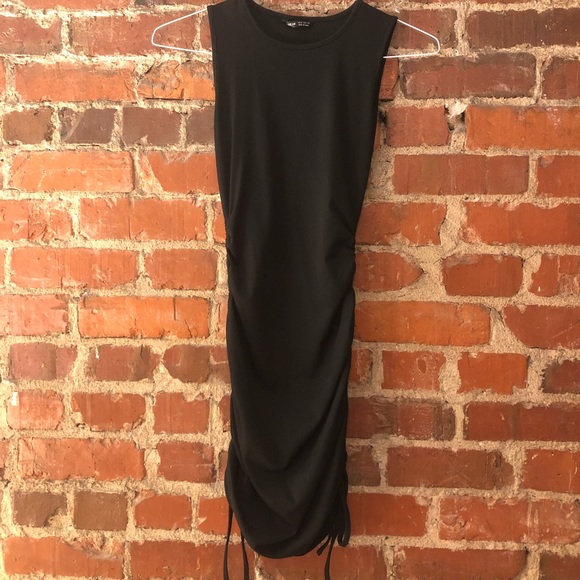 Rouched Sides Black Dress - Picture 1 of 3